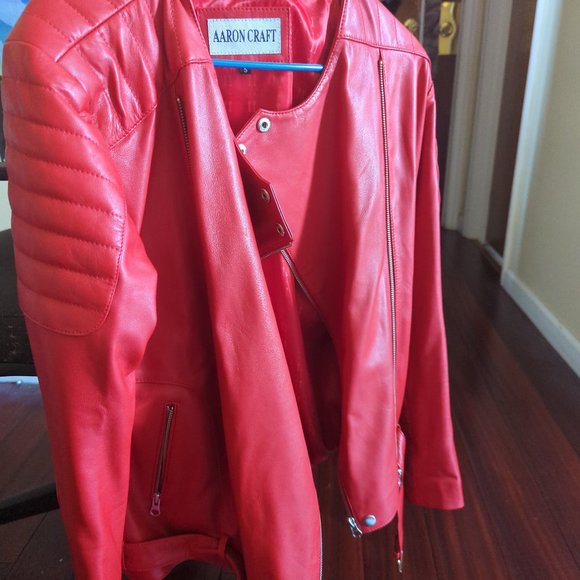 Red Faux Leather Michael Jackson Thriller Jacket - Picture 1 of 3